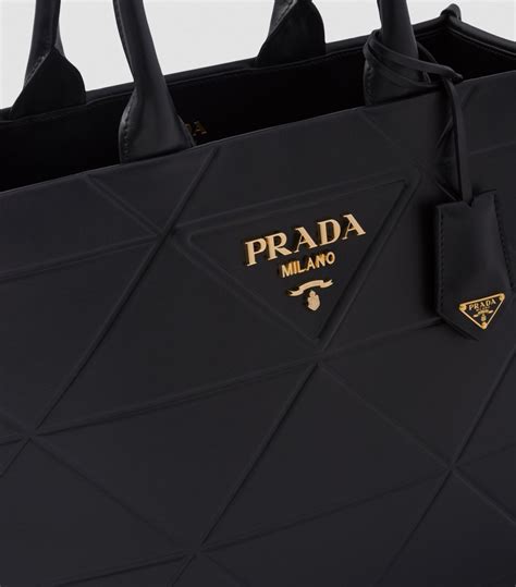 prada logo lettering shoulder bag|prada symbole tote bag.